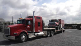 truck loaded with freight.